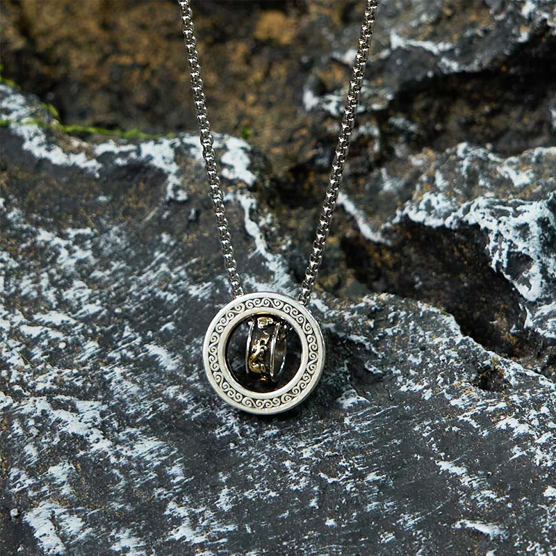 Buddha Stonesダブルリング貔貅平和のお守りチャーム富回転ネックレスペンダント - image 11