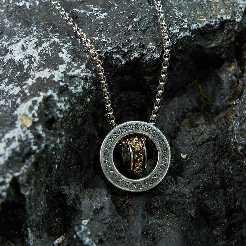 Buddha Stonesダブルリング貔貅平和のお守りチャーム富回転ネックレスペンダント - image 13