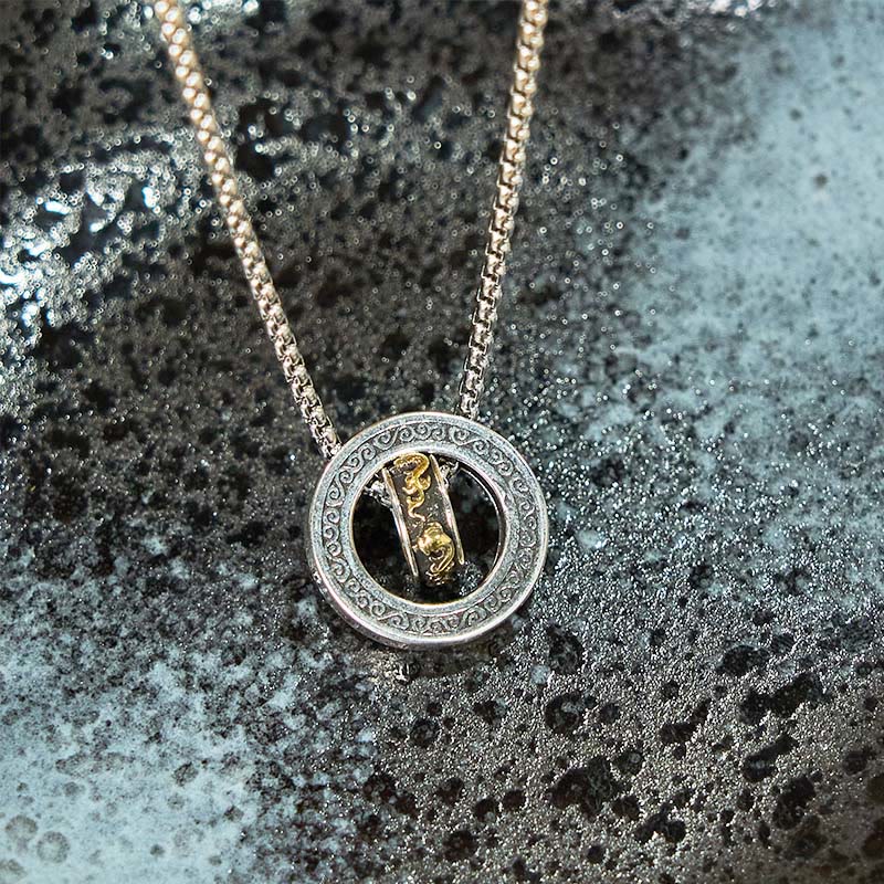 Buddha Stonesダブルリング貔貅平和のお守りチャーム富回転ネックレスペンダント - image 12