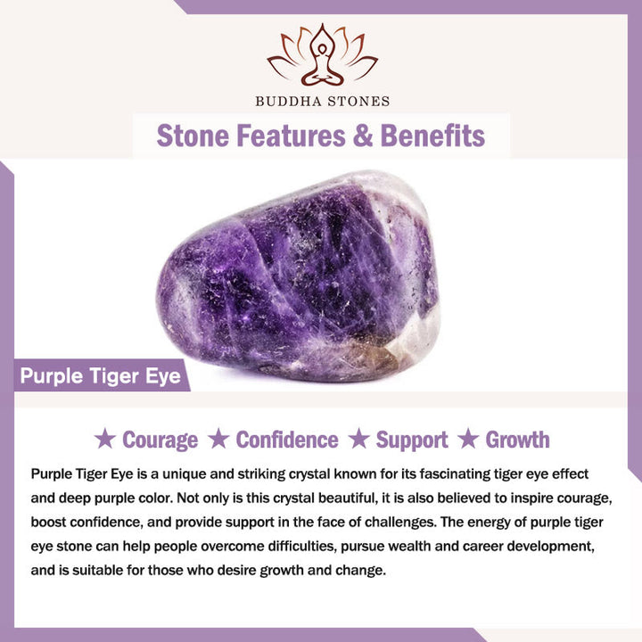 Buddha Stones天然レッドタイガーアイパープルタイガーアイビーズグリーンリーフプロテクションブレスレット