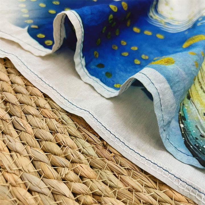 Buddha Stonesカジュアル 花 葉 フェザー レディース クルーネックデザイン 半袖 ポリエステル Tシャツ