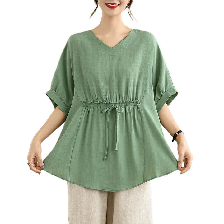Buddha Stonesカジュアル 無地 半袖 半ボタン レディース Tシャツ - image 23