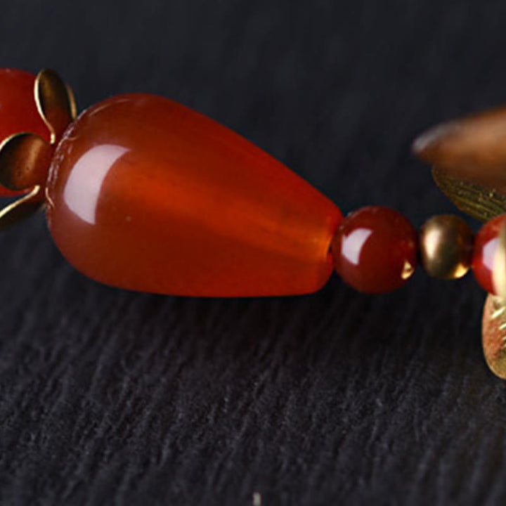 Buddha Stonesシルバータッセルグリーンサンダルウッドの癒しのヘアピン