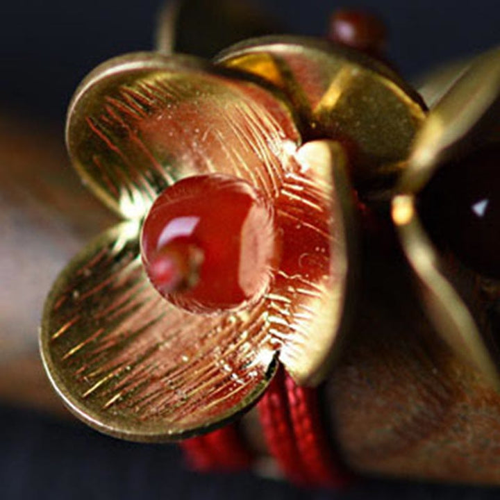 Buddha Stonesシルバータッセルグリーンサンダルウッドの癒しのヘアピン