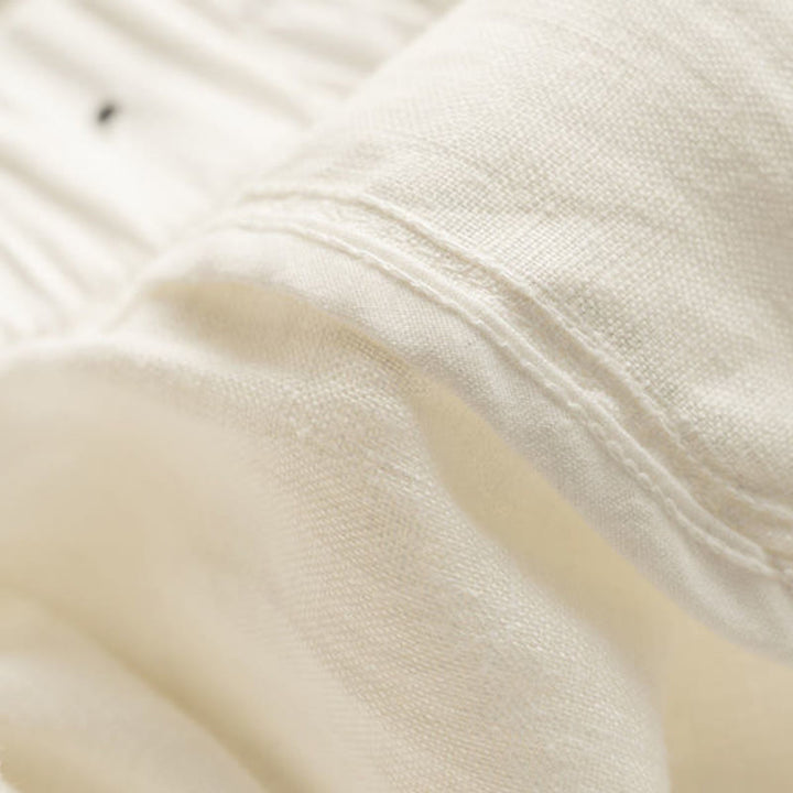 Buddha Stones夏 カジュアル 無地 ジッパーボタン コットンリネン レディース ショートパンツ ポケット付き - image 11