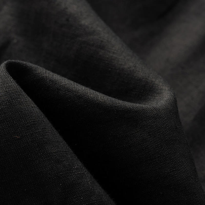 Buddha Stones夏 カジュアル 無地 ジッパーボタン コットンリネン レディース ショートパンツ ポケット付き - image 15