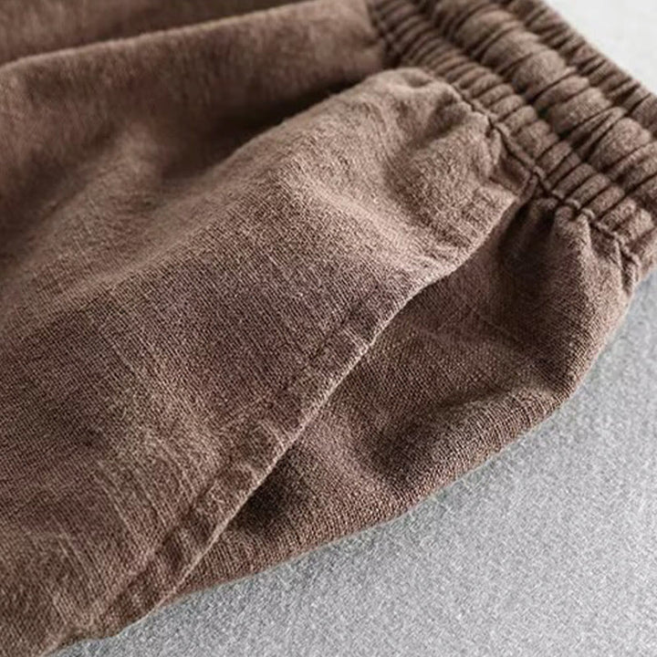 Buddha Stonesドローストリング 伸縮性ウエスト コットン メンズ ショートパンツ ポケット付き - image 7