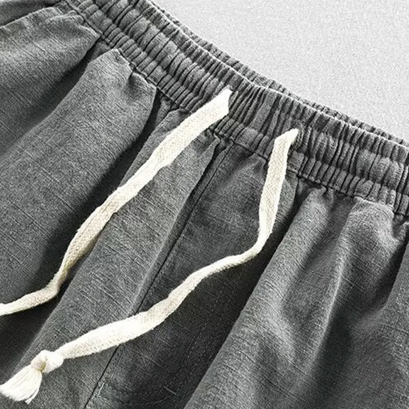 Buddha Stonesドローストリング 伸縮性ウエスト コットン メンズ ショートパンツ ポケット付き - image 2