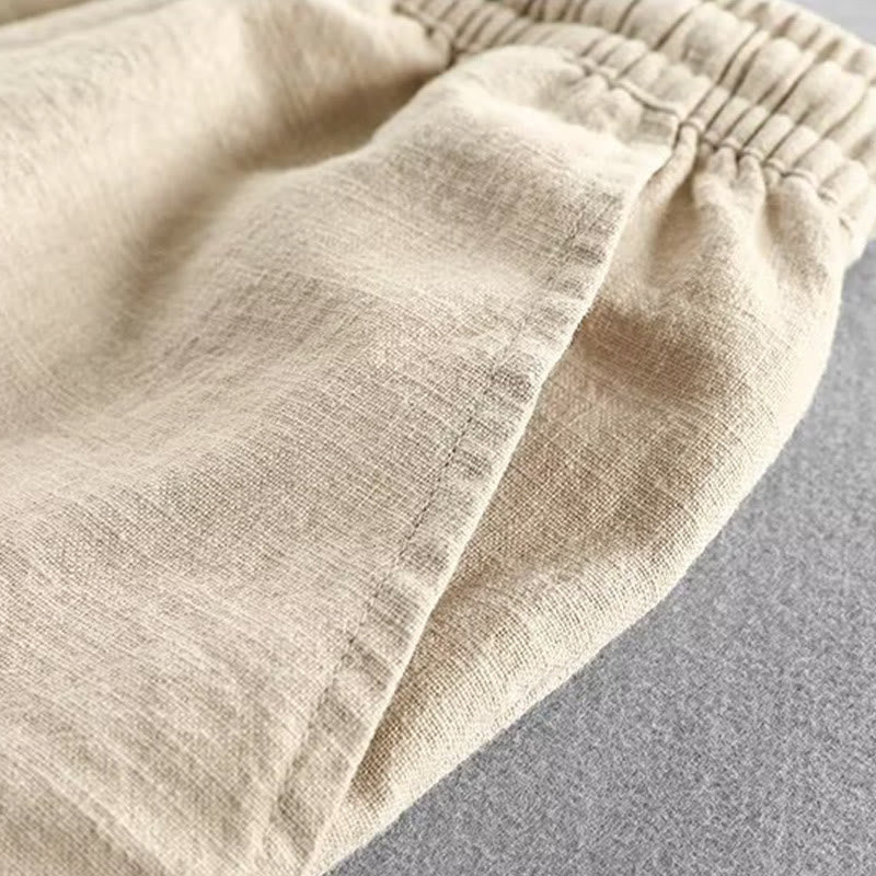 Buddha Stonesドローストリング 伸縮性ウエスト コットン メンズ ショートパンツ ポケット付き - image 18