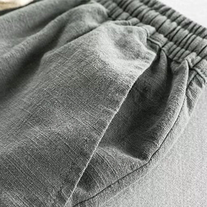 Buddha Stonesドローストリング 伸縮性ウエスト コットン メンズ ショートパンツ ポケット付き - image 3