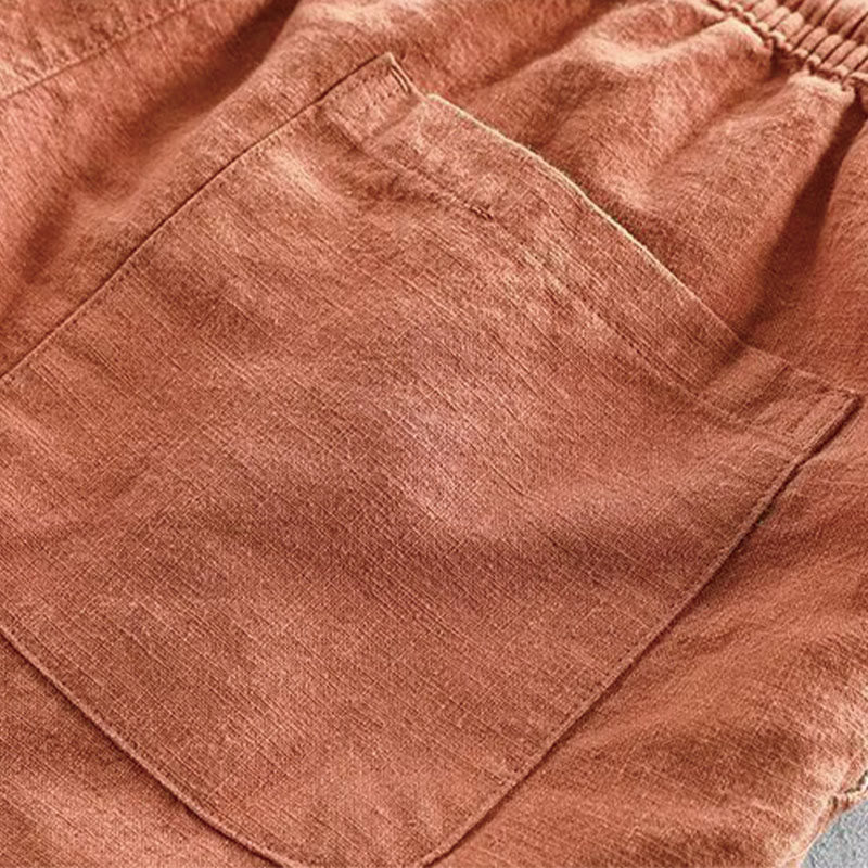 Buddha Stonesドローストリング 伸縮性ウエスト コットン メンズ ショートパンツ ポケット付き - image 12