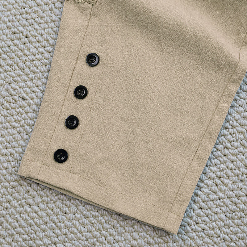 Buddha Stones夏 無地 つなぎ デザイン コットン リネン レディース パンツ ポケット付き - image 27