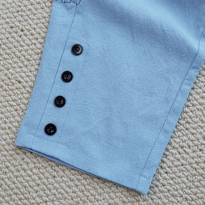 Buddha Stones夏 無地 つなぎ デザイン コットン リネン レディース パンツ ポケット付き - image 34