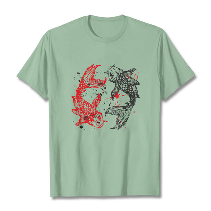 Buddha Stones赤黒鯉Tシャツ - ペールグリーン - 2XL - image 15