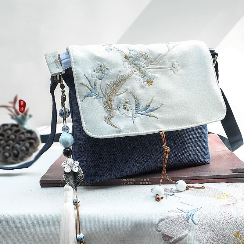 Buddha Stonesハンドメイド刺繍入り大容量ポリエステルキャンバスバックパック