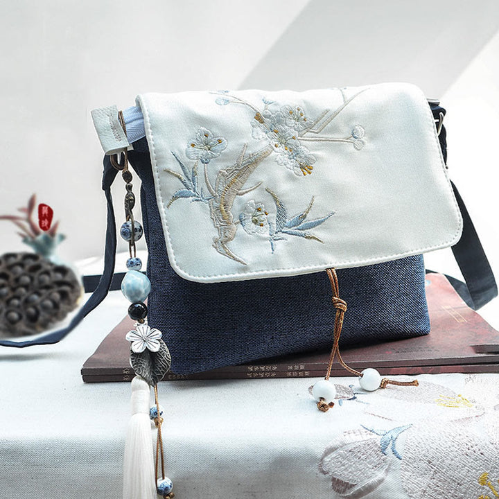 Buddha Stonesハンドメイド刺繍入り大容量ポリエステルキャンバスバックパック