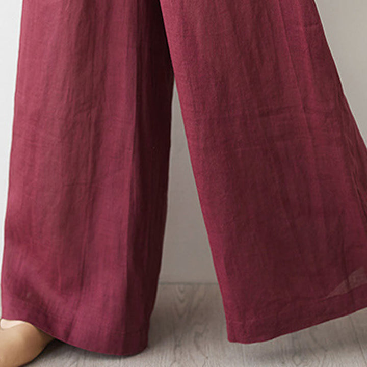 Buddha Stones 2点セット 七分袖シャツ トップパンツ 瞑想 禅 太極拳 コットンリネン 衣類 レディース セット - image 17