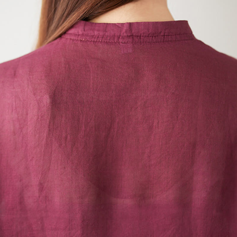 Buddha Stones 2点セット 七分袖シャツ トップパンツ 瞑想 禅 太極拳 コットンリネン 衣類 レディース セット - image 12