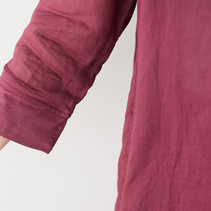 Buddha Stones 2点セット 七分袖シャツ トップパンツ 瞑想 禅 太極拳 コットンリネン 衣類 レディース セット - image 16