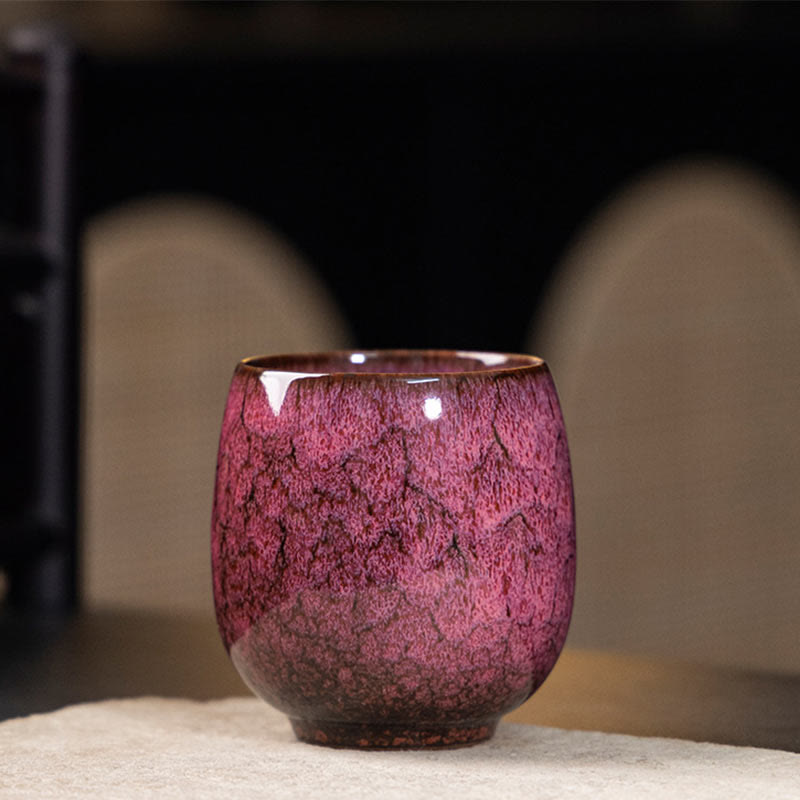 Buddha Stones手作りの小さな中国建展窯変陶器ティーカップカンフーティーカップ150ml