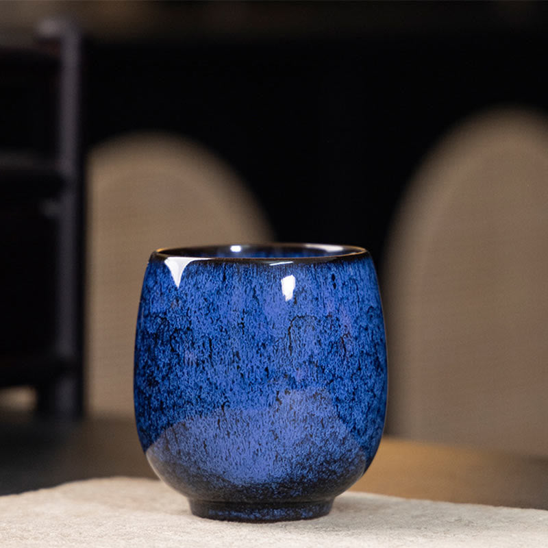 Buddha Stones手作りの小さな中国建展窯変陶器ティーカップカンフーティーカップ150ml