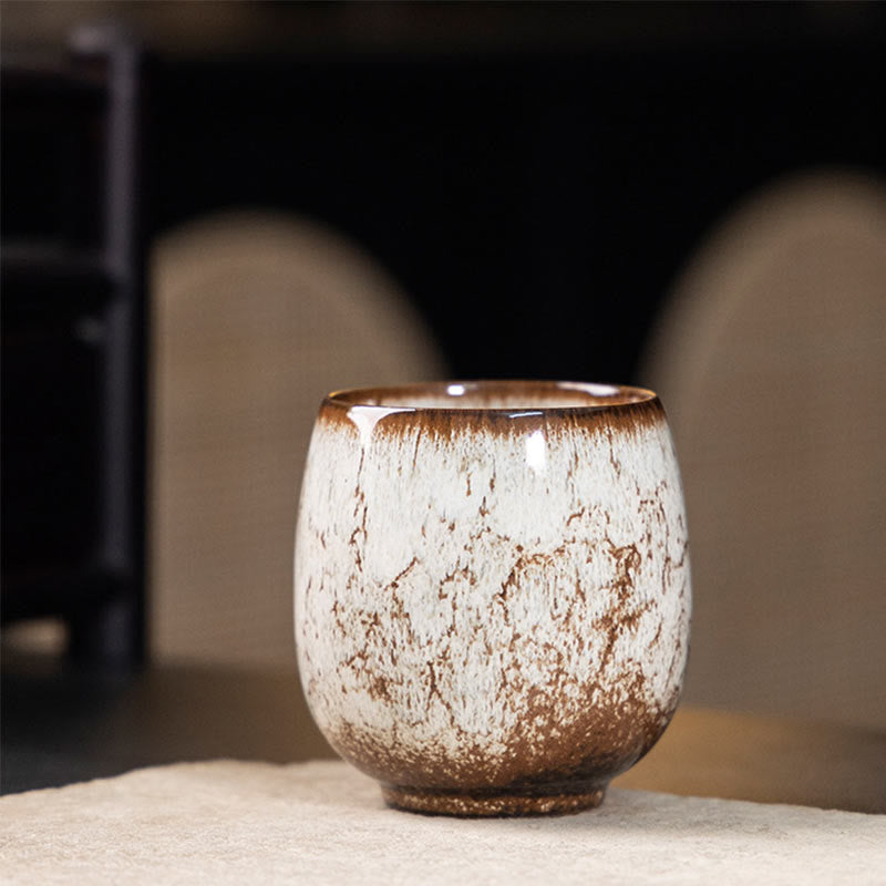 Buddha Stones手作りの小さな中国建展窯変陶器ティーカップカンフーティーカップ150ml