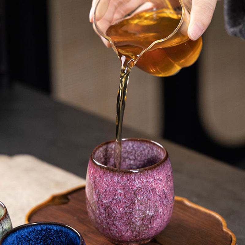 Buddha Stones手作りの小さな中国建展窯変陶器ティーカップカンフーティーカップ150ml