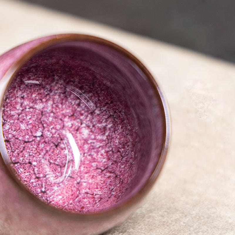 Buddha Stones手作りの小さな中国建展窯変陶器ティーカップカンフーティーカップ150ml