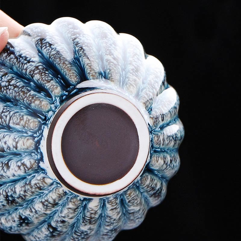 Buddha Stones手作りの小さな中国のJianzhan蓮セラミックティーカップカンフーティーカップ80ml