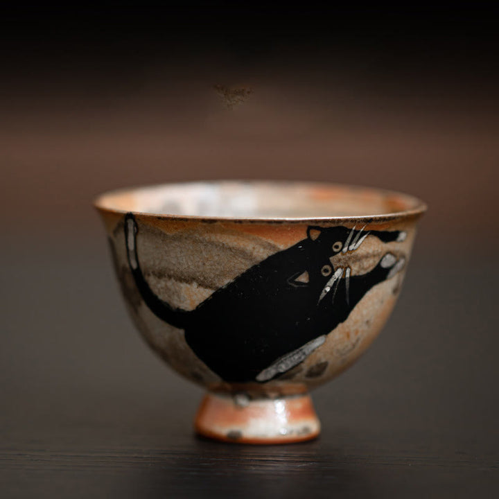 Buddha Stones小さくてかわいい猫のティーカップ カンフーティーカップ 60ml - 猫登り 6.5cm*4.7cm*60ml - image 12