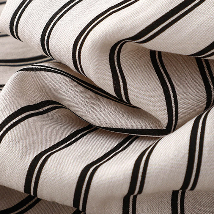 Buddha Stonesカジュアル アクリル ストライプ レースアップ レディース ワイドレッグパンツ ポケット付き