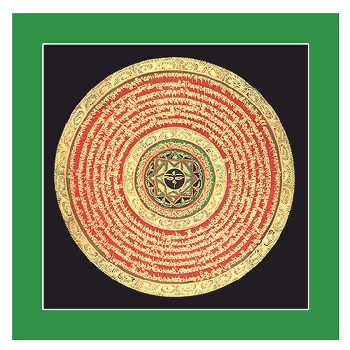 Buddha Stonesチベットタンカ画 六つの真実の言葉 経典 手作り装飾 ブラインドボックス(ランダムスタイル)