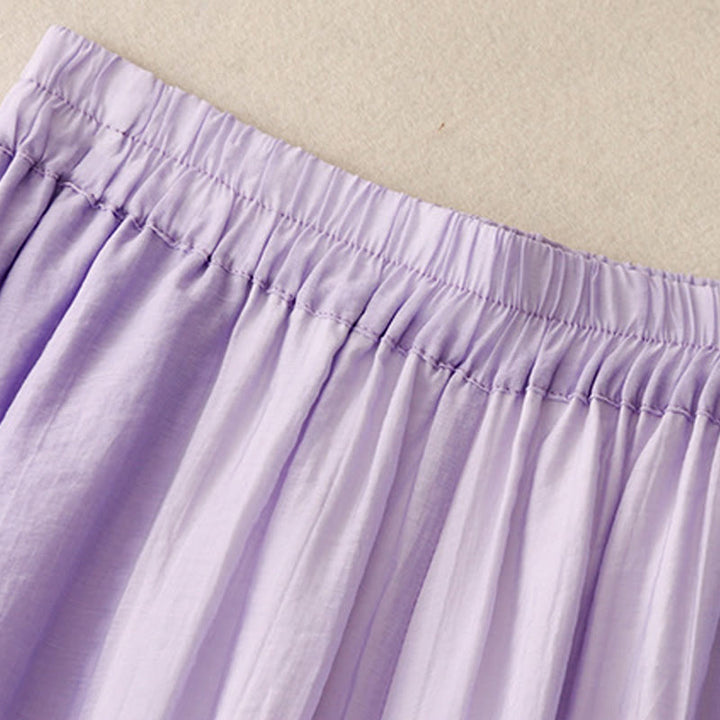 Buddha Stones春 ヴィンテージ カジュアル 無地 レース パッチワーク カフ レディース コットン リネン ワイドレッグ パンツ ポケット付き - image 18