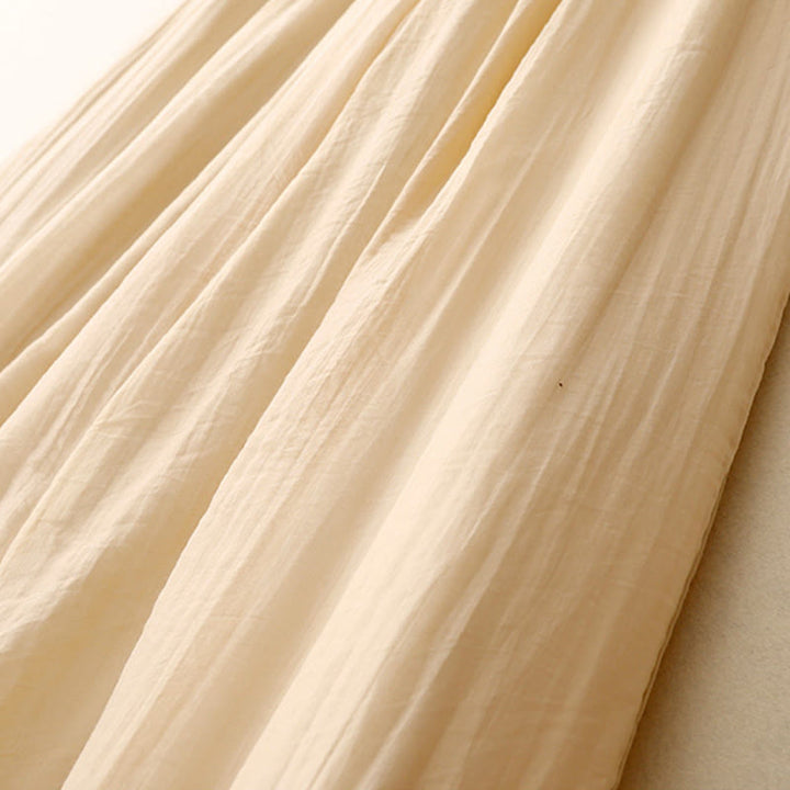 Buddha Stones春 ヴィンテージ カジュアル 無地 レース パッチワーク カフ レディース コットン リネン ワイドレッグ パンツ ポケット付き - image 13