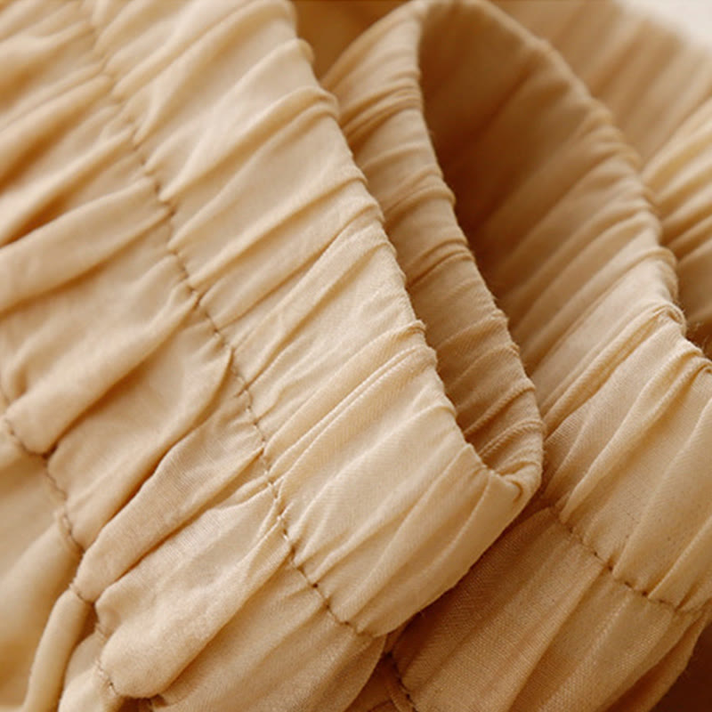 Buddha Stones春 ヴィンテージ カジュアル 無地 レース パッチワーク カフ レディース コットン リネン ワイドレッグ パンツ ポケット付き - image 12