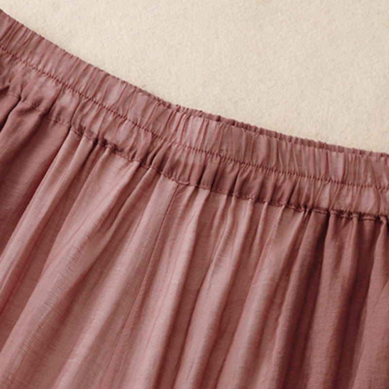 Buddha Stones春 ヴィンテージ カジュアル 無地 レース パッチワーク カフ レディース コットン リネン ワイドレッグ パンツ ポケット付き - image 21