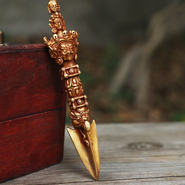 Buddha Stones手作り 小型 ネパール ヴァジュラ ドルジェ 強度 銅 金属 装飾
