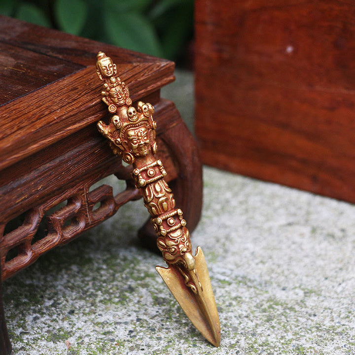 Buddha Stones手作り 小型 ネパール ヴァジュラ ドルジェ 強度 銅 金属 装飾