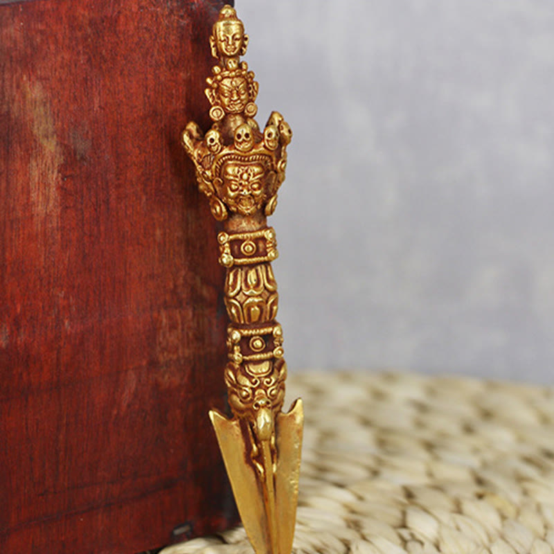 Buddha Stones手作り 小型 ネパール ヴァジュラ ドルジェ 強度 銅 金属 装飾