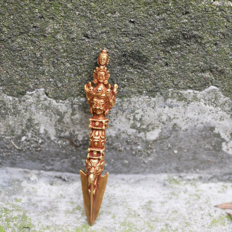 Buddha Stones手作り 小型 ネパール ヴァジュラ ドルジェ 強度 銅 金属 装飾