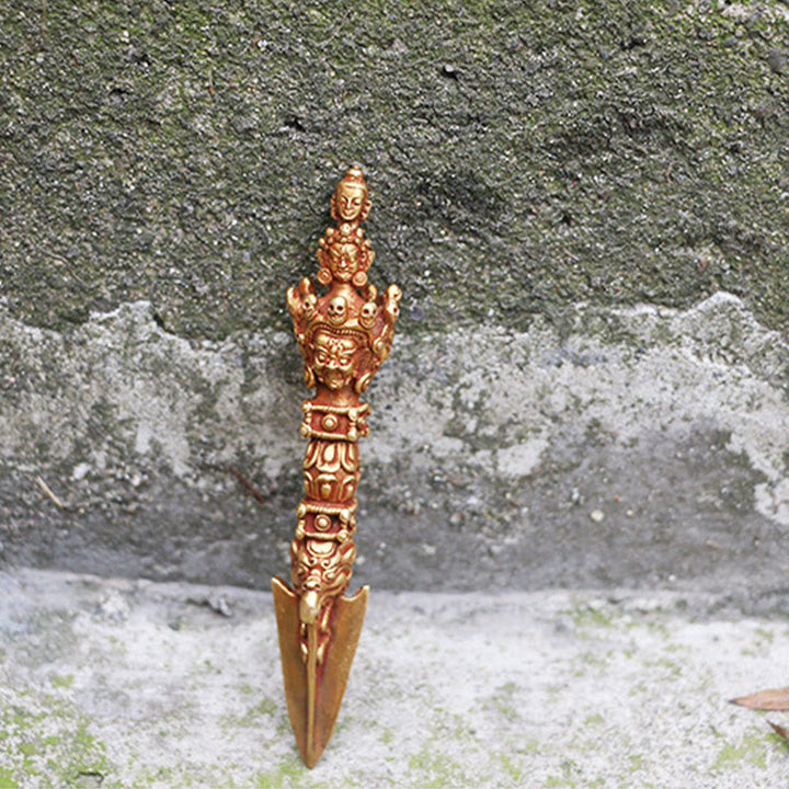 Buddha Stones手作り 小型 ネパール ヴァジュラ ドルジェ 強度 銅 金属 装飾