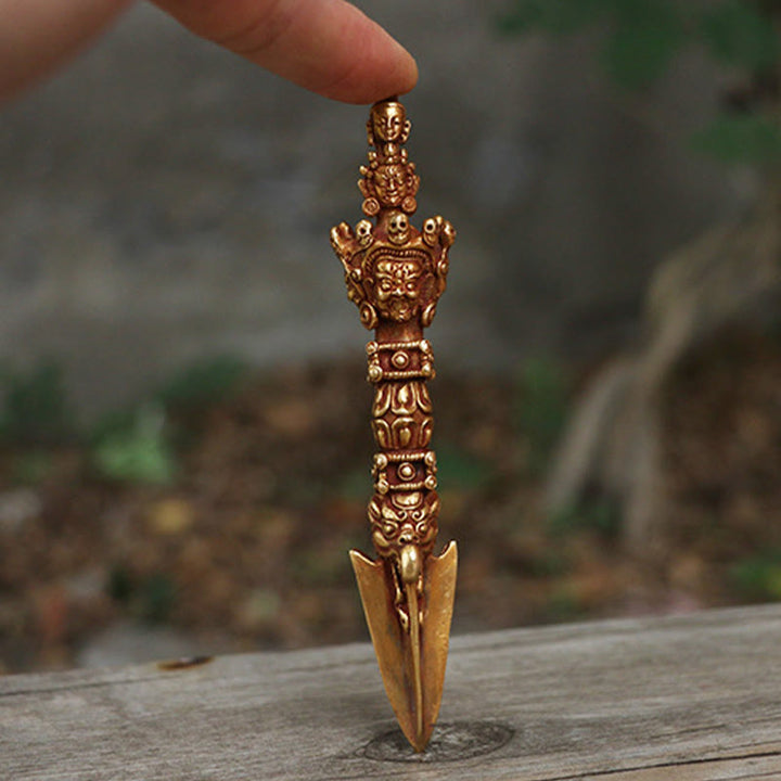 Buddha Stones手作り 小型 ネパール ヴァジュラ ドルジェ 強度 銅 金属 装飾