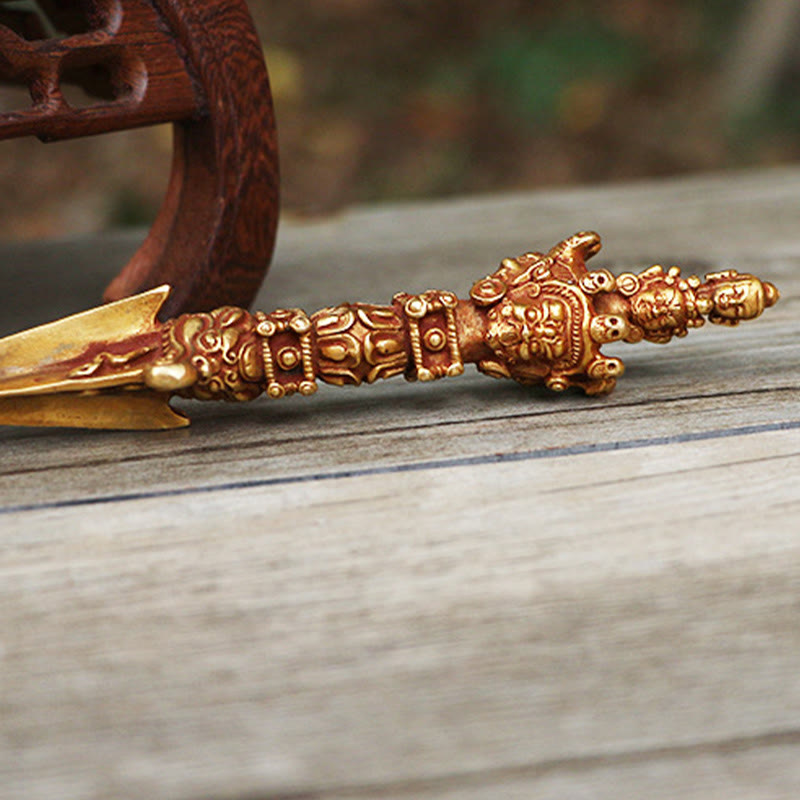 Buddha Stones手作り 小型 ネパール ヴァジュラ ドルジェ 強度 銅 金属 装飾