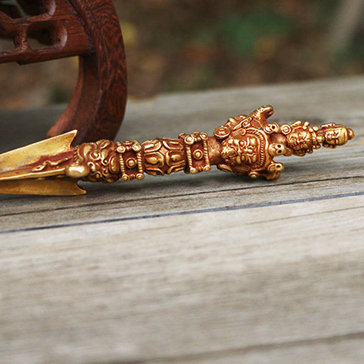 Buddha Stones手作り 小型 ネパール ヴァジュラ ドルジェ 強度 銅 金属 装飾