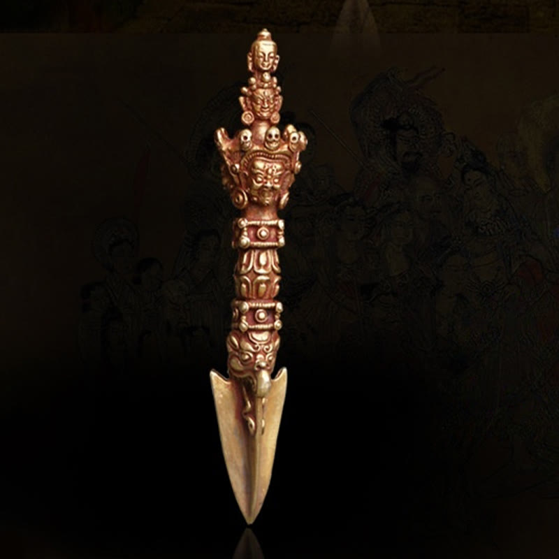Buddha Stones手作り 小型 ネパール ヴァジュラ ドルジェ 強度 銅 金属 装飾