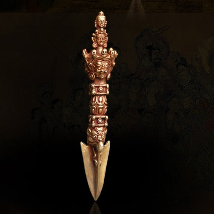 Buddha Stones手作り 小型 ネパール ヴァジュラ ドルジェ 強度 銅 金属 装飾