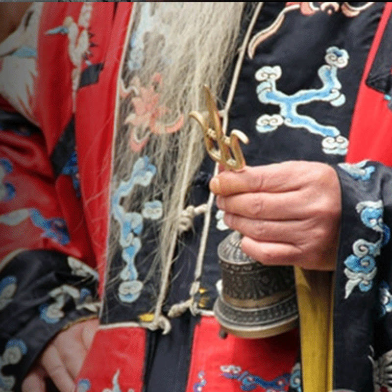 Buddha Stones手作り チベット 瞑想 金剛杵 ドルジェ 鐘 ひょうたん 陰陽 銅製 悟り 装飾