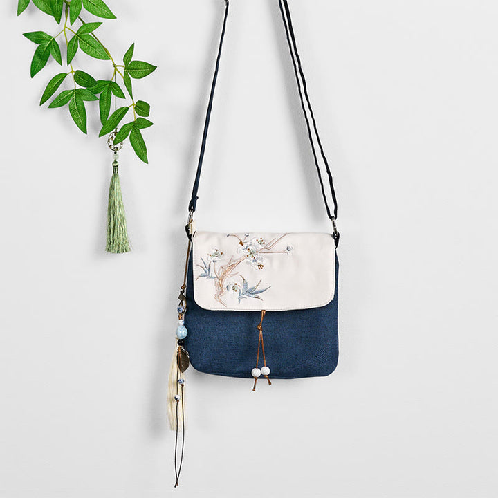 Buddha Stonesハンドメイド刺繍入り大容量ポリエステルキャンバスバックパック