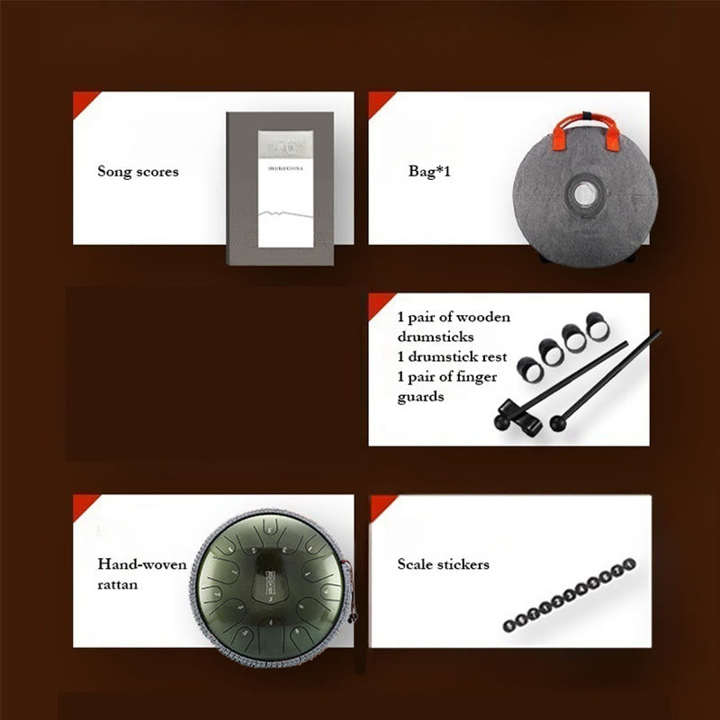 Buddha Stonesスチールタンドラム サウンドヒーリング瞑想ドラムキット 13ノート 12インチ 打楽器