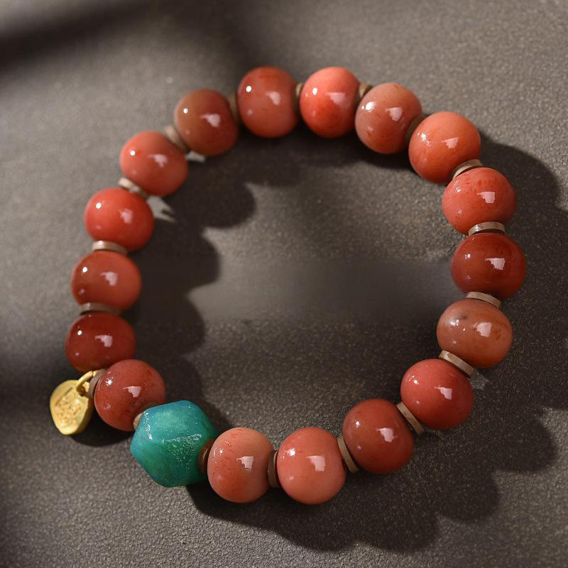 Buddha Stonesヴィンテージチベットラクダ骨タッセル幸運ブレスレット